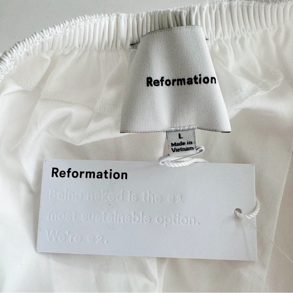 Reformation Addy Square-Neck Halter Top NWT in White Large - Picture 9 of 11